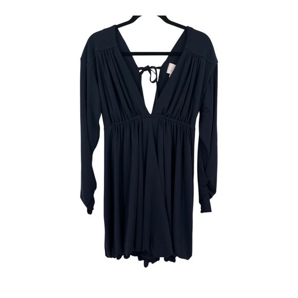Cinq a Sept dress Destiny plunge minidress dark blue size Small S - Picture 2 of 8